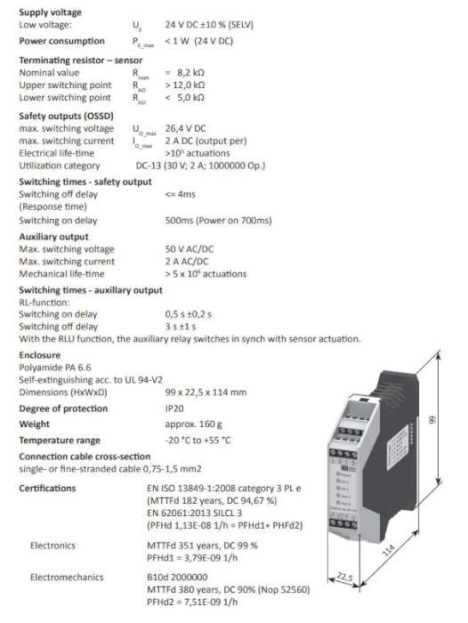 ASO ELMON 安全继电器 ELMON rail 39-726 1119-0010